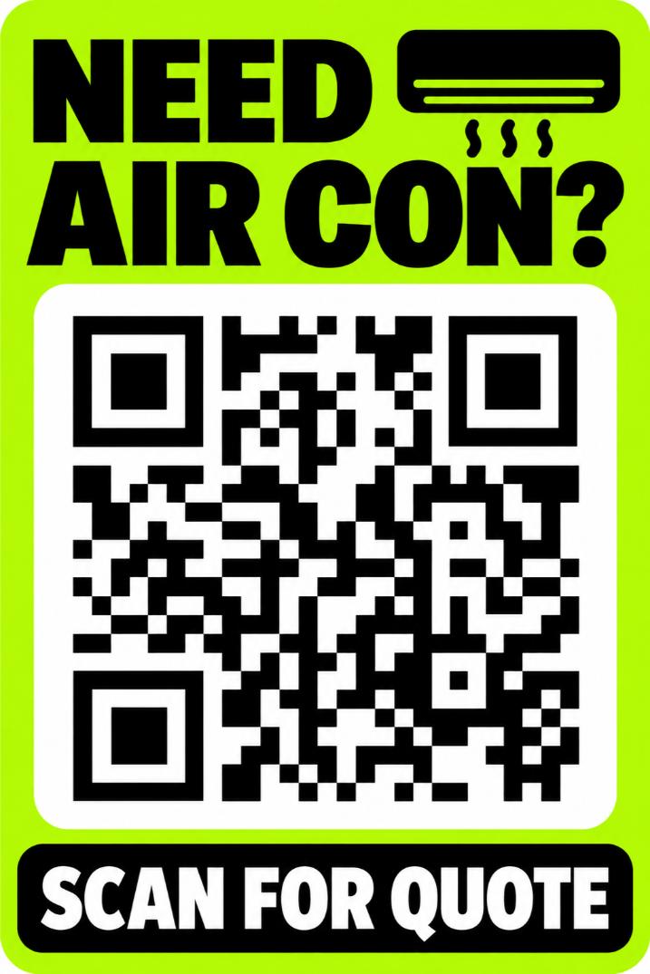 Air conditioning QR magnet